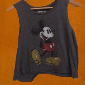 Mickey Mouse Cropped Muscle Tee